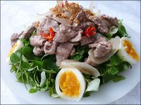 RAU CÀNG CUA THỊT BÒ TRỨNG (Phần)