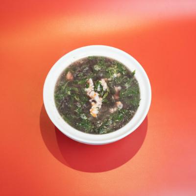 CANH RAU DỀN TÔM TƯƠI TRỨNG BÁCH THẢO (Thố)